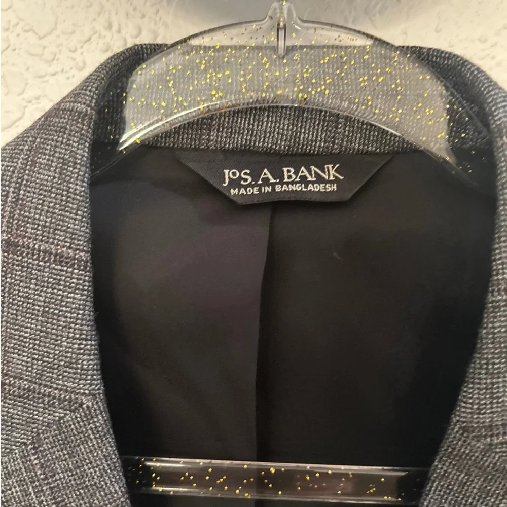 Jos. A.‎ Bank Comfort Stretch Slim Fit Plaid Knit Sportcoat 38R